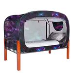 Pop Up Privacy Tent for Indoor Use Bed Canopy for Sleeping Bed Tent Double Door with Mosquito Mesh Window - Twin/Galaxy