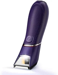 LGTGH Body Hair Trimmer for Men: Pubic Hair Trimmer with Mirror & LED Light - Electric Ball Shavers with Ceramic Blades & Travel Lock - Body Groomer IPX7 Waterproof Wet/Dry Use for Groin/Legs/Chest