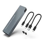 AMS M.2 NVME SSD Enclosure Adapter Tool-Free, USB C 3.1 Gen 2 10Gbps or Thunderbolt 3 NVME PCIe M-Key or B+M Key, 6Gbps SATA NGFF B+M Key, External Aluminum Case .(AMS-CAS-0190)