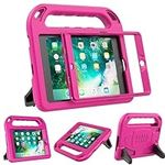 TOPWANT Kids Case with Built-in Screen Protector for iPad Mini 1 2 3 - Light Weight Shock Proof Handle Stand Protective Cover Kids Case for iPad Mini 3 / iPad Mini 2 / iPad Mini 1, Rose Pink