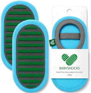 BabyShocks Real Grip That Won’t Slip 2-Pack Toddler Non-Slip Grip Socks with Full Grip Sole & Stay-On Fit (12–36 Months)