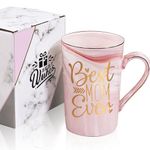 YINCUO Gifts for Best Mom Ever Coffee Mug Mothers Birthday Christmas Day Presents from Daughter Son, 14Oz Pink