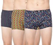 Dollar Bigboss Men's Assorted Pack of 3 Printed Trunk (8905203193943_MBTR-09-R2-CRAZYMINI-PO3-XL