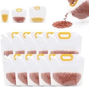 Airtight Grain Storage Bags with Handle and Funnel, 10PCS, 11.02 Pounds