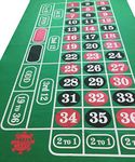 POKER CHIP SHOP GIANT GREEN ROULETTE FELT BAIZE CLOTH LAYOUT LARGE PLAYING AREA 180cm by 90cm