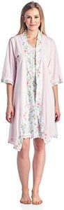 Casual Nights Women's Sleepwear 2 Piece Nightgown and Robe Set - Pink - X-Large