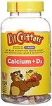 L'il Critters Calcium + D Kids Vitamin Gummies, for healthy development, Naturally Sourced Colors & 3 Delicious Flavors, 150 Count (2.5 Month Supply)