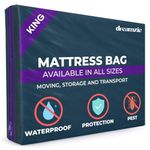 Dreamzie King Size Mattress Cover for Moving, Mattress Storage Bag, Opaque Plastic, Tear Resistant, with Zip - King Size
