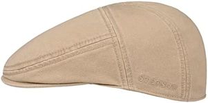 Stetson Paradise Cotton Flat Cap Men Beige 7 1/4-7 3/8