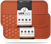 Pup Culture Dog Lick Mat for Dogs (2 Pack), Feeding Pad for Anxious Pets Plus 4 Different Puzzles for Mental Stimulation for Dogs - Supports Mental, Dental, and Digestive Health - Heavy Duty