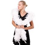 Ws&Wt 2 Yards 150g Large Chandelle Feather Boa for Adults Women Halloween Party Costumes Accessories - White