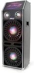 Pyle DJ Dance Passive Speaker System - 1500 Watts Power PA Stereo Dual 10” Woofer 3” Tweeter Full Range Stereo Sound Built-in Flashing Color Lights MP3 File Compatibility - Pyle PSUFM1070P