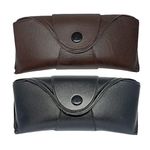 Bhavya Optic® Sunglass Eyeglass Belt Attach Case Pack of 2 Black And Brown Combo