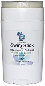 Diva Stuff Pre Swim Stick, Extra Strength Chlorine Neutralizing Lotion Bar For Body,Treats Hives, Rashes, Itchiness, Dry Skin and Other Reactions To Chlorine, Use Before Swimming