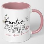 Auntie Birthday Gift Mug Auntie Thank You Birthday Gifts Christmas Thank Auntie Present 11oz Mug