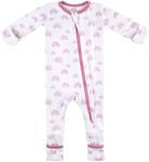 DREAMLAND BABY Bamboo Viscose Baby Pajamas (0-24 months). Ultra Soft Viscose Sleepers with 2-Way Zipper, Mitten & Foot Cuffs