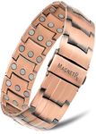 MagnetRX® 3X Strength Copper Bracelet – 99.9% Pure Copper Bracelets for Men with Magnets – Premium Fold-Over Clasp & Adjustable Bracelet Length with Included Sizing Tool (Legacy)