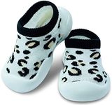 Dookeh Boy Girl Baby Sock Shoes, Sneakers, Baby Walking Shoes for Toddler Infant Babygirl with Non Slip Soft Sole (A1-Leopard Light, us_footwear_size_system, toddler, age_range, medium, 9_months, 12_months)