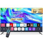 Antteq Smart TV 50 inch MagiQ 50" UHD 4K TV webOS, BBC Freeview Netflix YouTube Airplay WiFi, ThinQ AI MEMC Work with Alexa Black Television