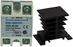 Inkbird Solid State Relay 40DA DC SSR Black Heat Sink for PID Thermostat Temperature Controller