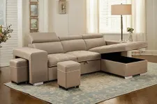 THSUPER 102'' Microfiber Sectional