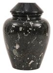 Radicaln Marble Urn 8" Inch Black Handmade Perfect Memorials Cremation Urns for Human Or Dog Ashes - Urns for Ashes Adult Female