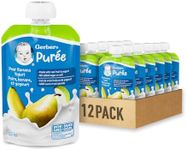 Gerber Pear Banana Yogurt Purée, Made with Real Fruit and Yogurt, for Babies & Toddlers, No Added Sugar or Salt, Non-GMO, Resealable Pouch with Spout, 92mL