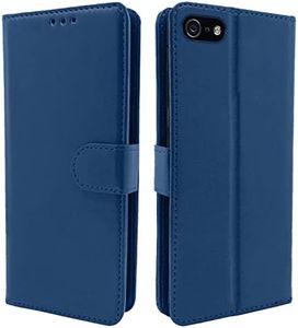 Pikkme Flip Case Leather Finish | Inside TPU with Card Pockets | Wallet Stand and Shock Proof | Magnetic Closing | Complete Protection Flip Cover for iPhone 6 / 6s (Blue)
