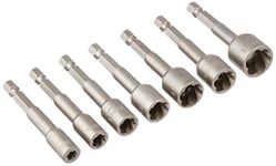 Irwin T394100 Power Grip Screw Extractors Set, 3/16 - 1/2, 7 Pieces