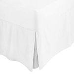 200 Thread Count Cotton Pleated Fitted Valance Sheet, 4ft Small Double - White