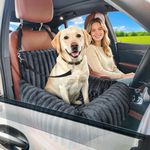 MIXJOY Dog Car Seat with Thick Cushion for Dogs&Cats Under 40lbs, Dog Booster Seats Dog Car Bed with Memory Foam to Prevent Carsick, Detachable Washable Pet Car Seat with 3 Safety Belts(Grey)