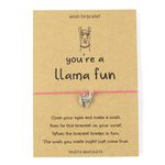 You're A Llama Fun Animal Charm Wish Bracelet