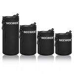 Neewer Lens Case 4-Pack, Lens Pouch Bag with Thick Protective Neoprene for DSLR Camera Lens Includes: Small, Medium, Large, XLSize