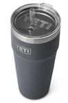 YETI Rambler Straw Cup, Vacuum Insulated Stainless Steel Cup with Straw Lid, Charcoal, 26 oz (769 ml)