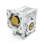 KakaTopbas NMRV040 Worm Gearbox RV040 Worm Gear Speed Reducer 18 mm Output Shaft Hole Square Flange for Nema34 Stepper Motor/Servo Motor (Gear Ratio: 30:1)