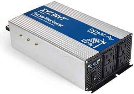 XYZ INVT 1800W Pure Sine Wave Inverter DC 24V to AC 110V 120V Power Converter 3600W Peak with LED Display for Most Small Power Appliances