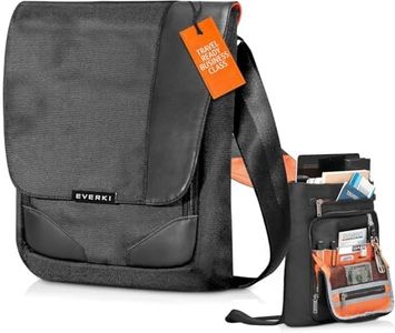 EVERKI Venue X-Large Premium Mini Messenger Bag - Ideal for Mens Crossbody Bag, RFID-blocking Pocket - Ergonomic Strap - Dedicated Compartment up to13-inch iPad Pro, Surface Pro - (EKS622XL) Black