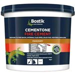 AMK® Bostik Cementone Fire Cement Natural 2kg Ready Mixed Resistance up to 1250°C Airtight Smoke Tight Bonds Bricks Adhesive Strong Hold DIY at Home