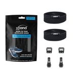 Xpand No-Tie Round Shoe laces for Boots – Durable Locking Elastic Shoe Laces For Hiking, Training & Everyday Active Use - Black, 52-inches