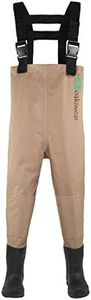 OAKI Toddler & Children's Breathable Fishing Waders, Tan 4/5