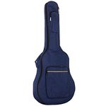 TRIXES Full Size Guitar Bag with Shoulder Straps, Waterproof Padded Case, Bass, Acoustic & Classical Guitar Gig Bag, Perfect for Travelling, Guitar Accessories Blue