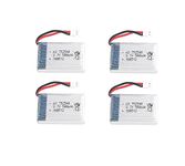 YUNIQUE GREEN-CLEAN-POWER - Set of 4 Rechargeable LiPo Batteries 3.7V 500mAh | Compatible with RC Drones Syma X5, Cheerson CX-30W, Skytech M68, Wltoys F949 | Dimensions 45x25x9mm, Silver