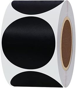Hybsk 2 Inch Blank Black Target Pasters for Shooting 300 Labels on a Roll (Glossy Black)