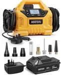 AstroAI Multifunctional Tyre Inflator Air Compressor,Portable Car Tyre Pump 160PSI with HD Screen, 3 Power Sources & Dual Powerful Motors, Heavy Duty Air Pump Inflation/Deflation