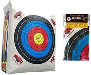 Morrell Weatherproof Supreme Range Adult Field Point Archery Bag Target with NASP Scoring Rings, Nucleus Center, and Replacement Cover, White