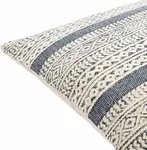 Hauteloom Palamutlu Decorative Throw Pillow Cover - Sofa Couch Cushion Cover - Cream, Blue - 14" h x 22" w Pillow Cover