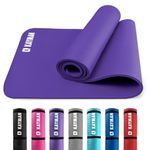 KAYMAN Exercise Yoga Mat Non Slip - Purple, 183 x 60 cm | Best Training & Workout Mat for Yoga, Pilates, Gymnastics, Stretching & Meditation | Eco Friendly Exercise Mat for Home with Carrying Straps