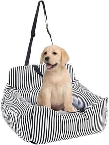 MIDAGAS Dog Car Seat for Small Dogs, Detachable and Washable Pet Car Seat, Portable Dog Booster Seat,Dog Car Travel Carrier Bed with Storage Pockets and Clip-On Leash, Perfect for Pets up to 25lbs