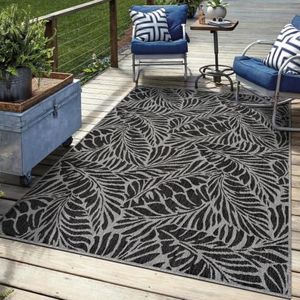 Keen Home Design Waterproof Outdoor Area Rug, Patio Deck Porch, 12x15