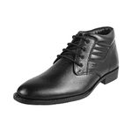 Mochi Mens Leather Black Boots (Size (8 UK (42 EU))